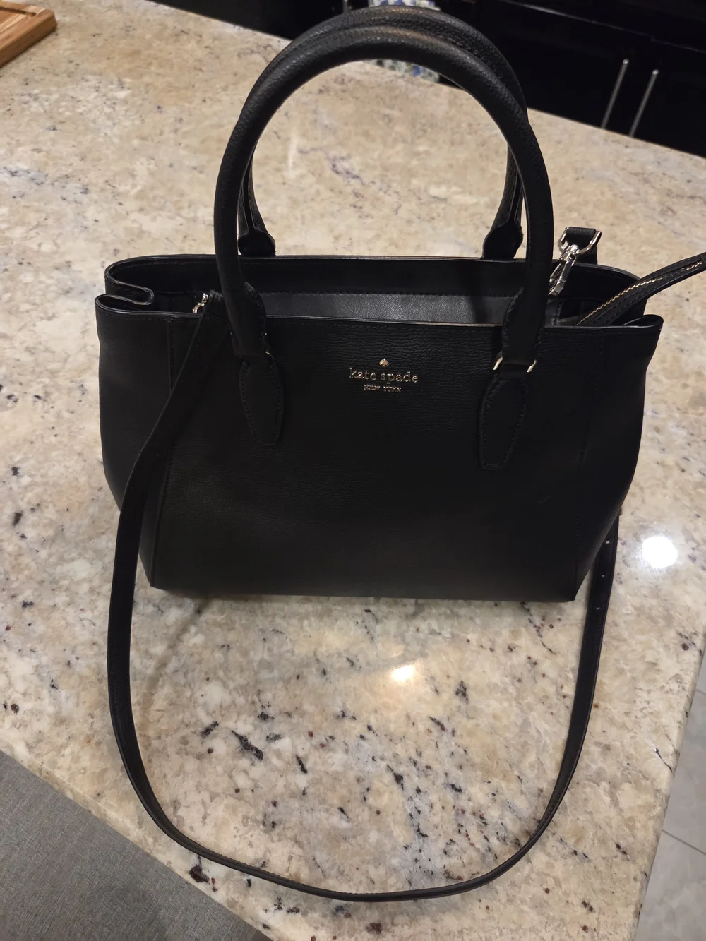 kate spade New York Black Leather Satchel